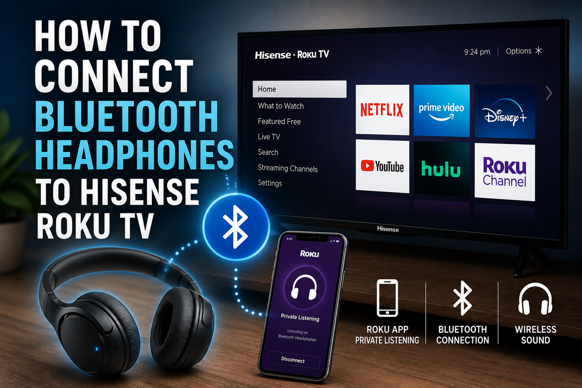 How to Connect Bluetooth Headphones to a Hisense Roku TV