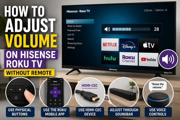 How to Adjust Volume on Hisense Roku TV Without a Remote