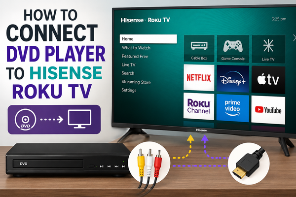 How to Connect a DVD Player to a Hisense Roku TV
