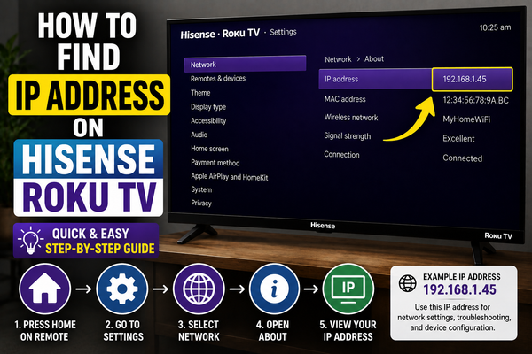 How to Find the IP Address on a Hisense Roku TV
