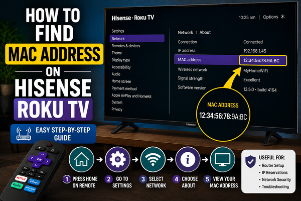 How to Find the MAC Address on a Hisense Roku TV