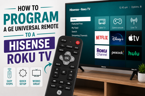 How to Program a GE Universal Remote to a Hisense Roku TV