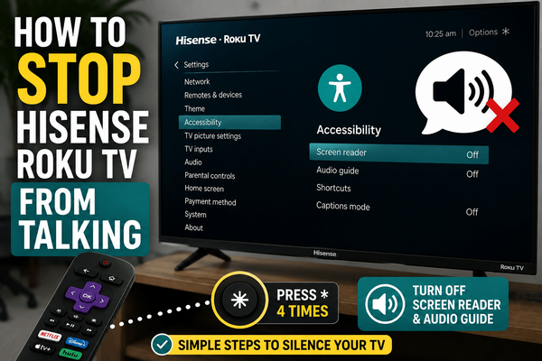 How to Stop Hisense Roku TV From Talking