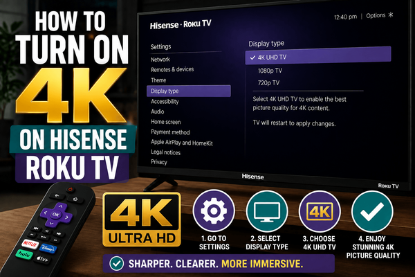How to Turn On 4K on a Hisense Roku TV